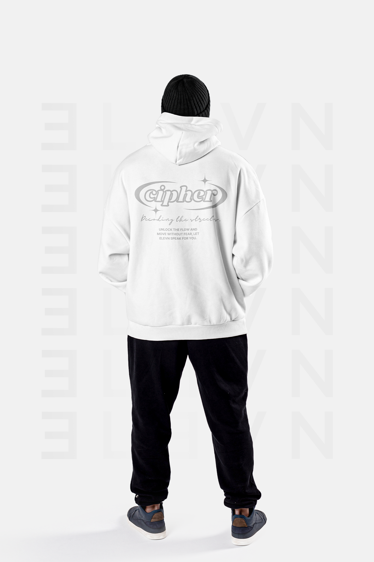 Hoddie Cipher Blanco Oversize | CIPHER