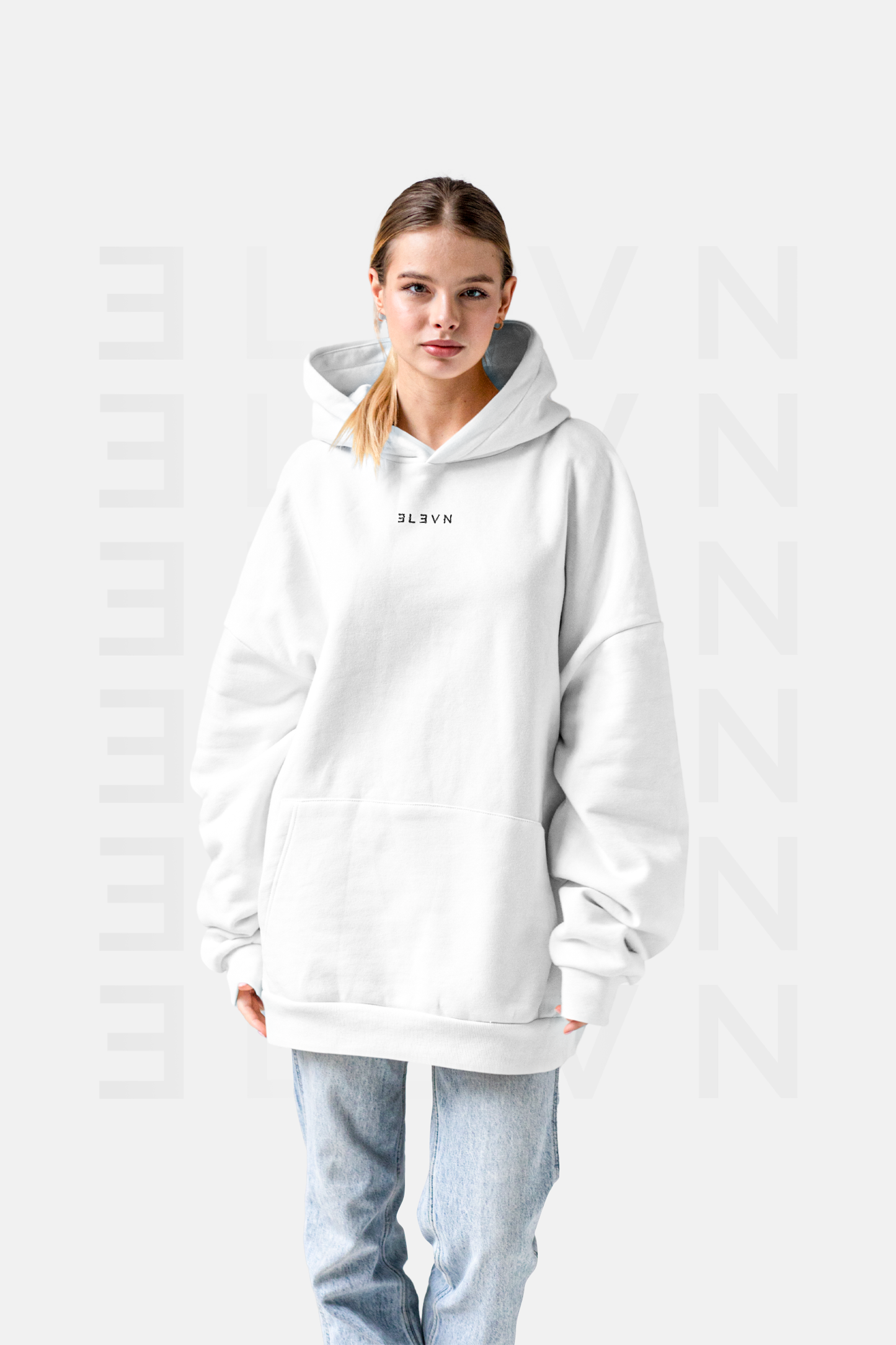 Hoddie Blanco Oversize | CIPHER