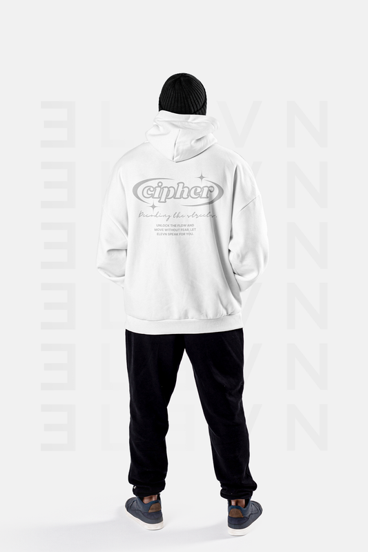 Hoddie Cipher Blanco Oversize | CIPHER
