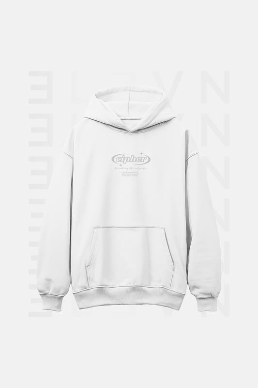 Hoddie Cipher Blanco Oversize | CIPHER
