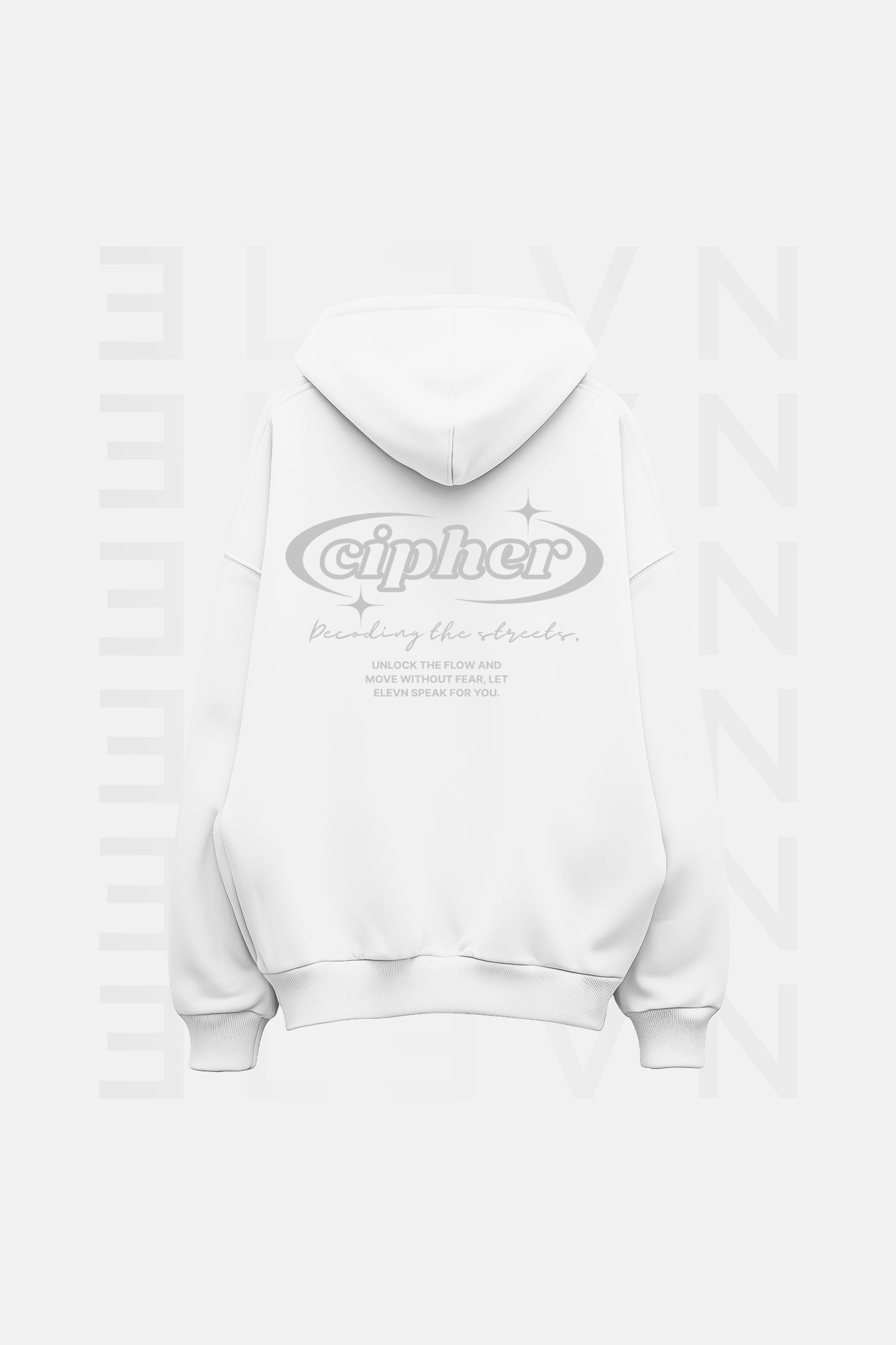 Hoddie Cipher Blanco Oversize | CIPHER