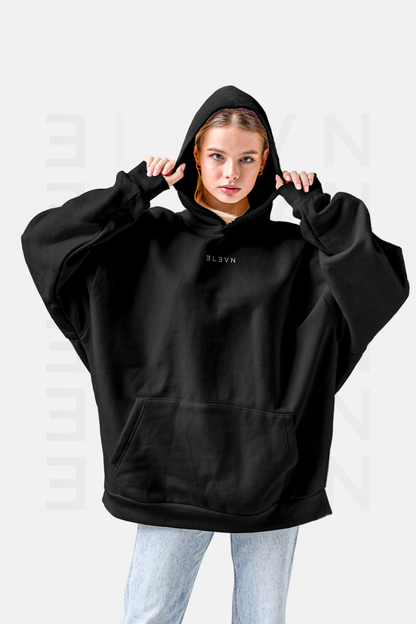 Hoddie Negro Oversize | CIPHER