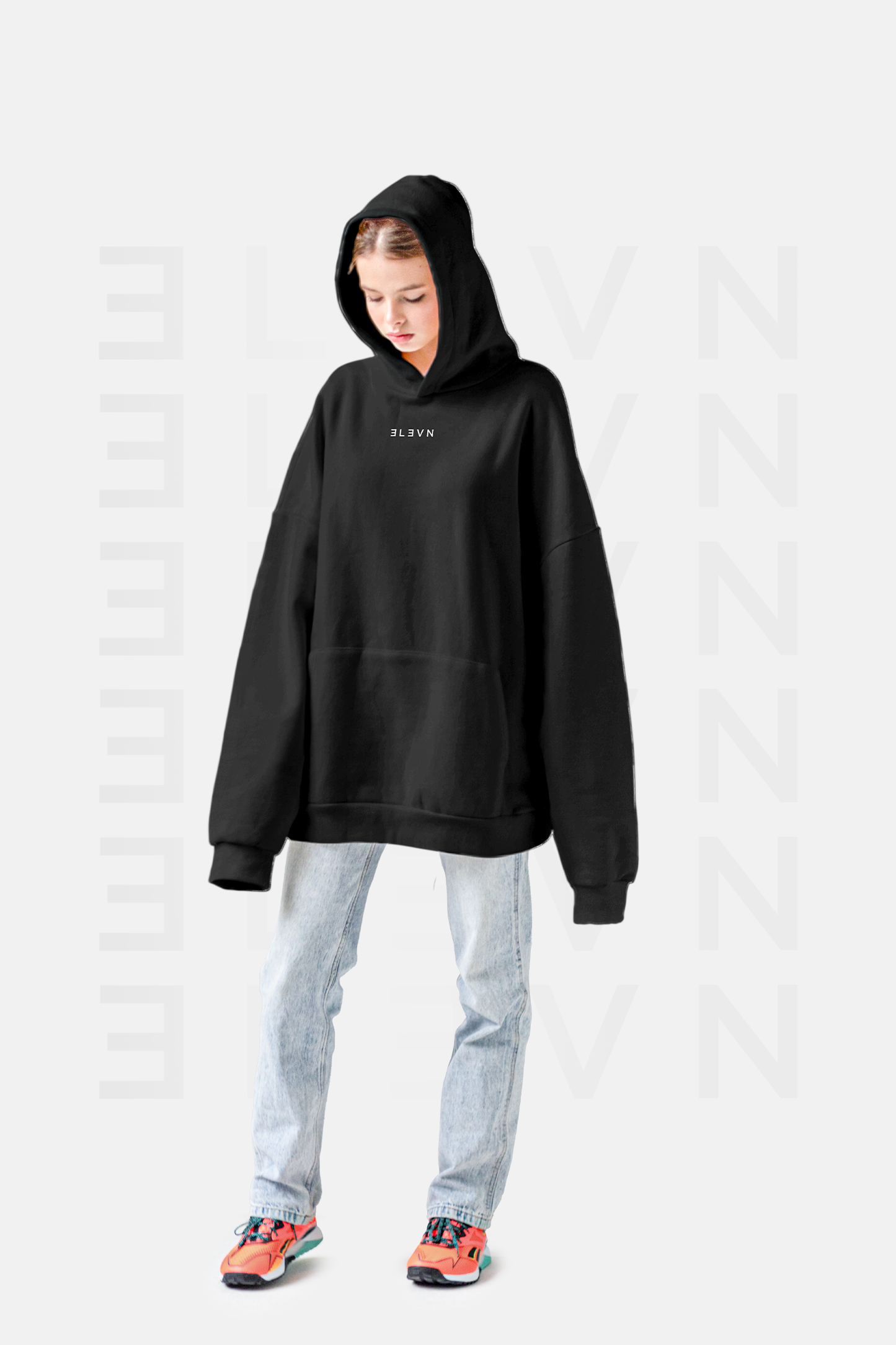 Hoddie Negro Oversize | CIPHER